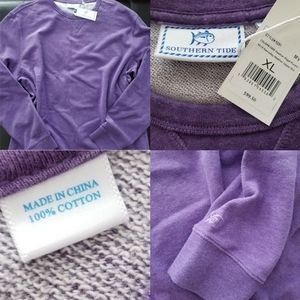 ❗Southern Tide Gameday Purple Long Sleeve Crewneck Sweatshirt XL❗